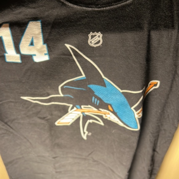 NHL Reebok Mens Sharks Cheechoo 14 Jersey Tee Color Black Size Small - Picture 2 of 5